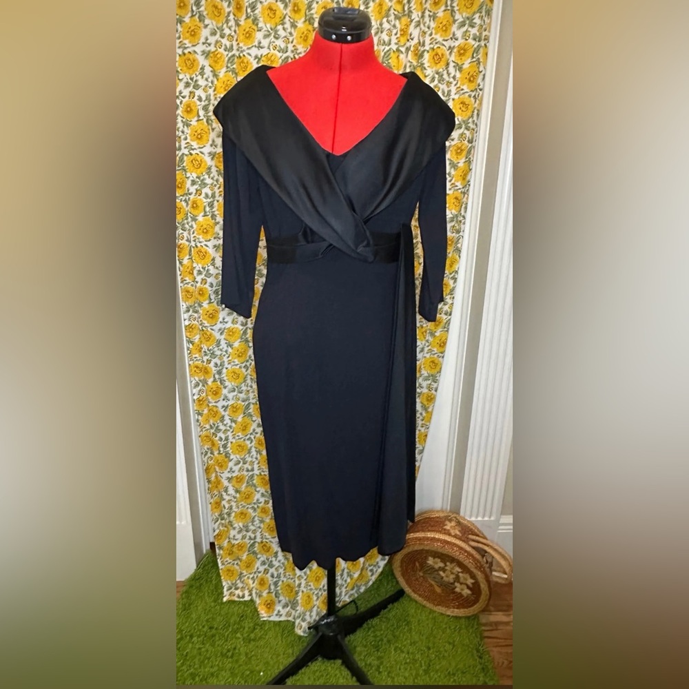 1960’s Holiday Frock Black Evening Dress